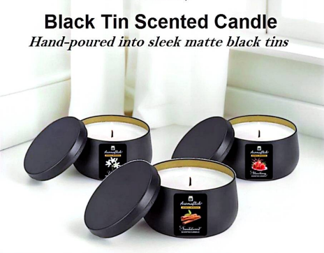 Black Tin Scented Candle
