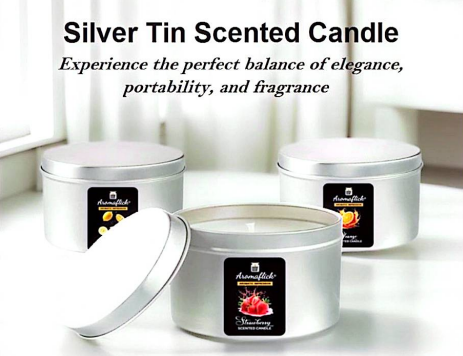 Silver Tin Scented Candles
